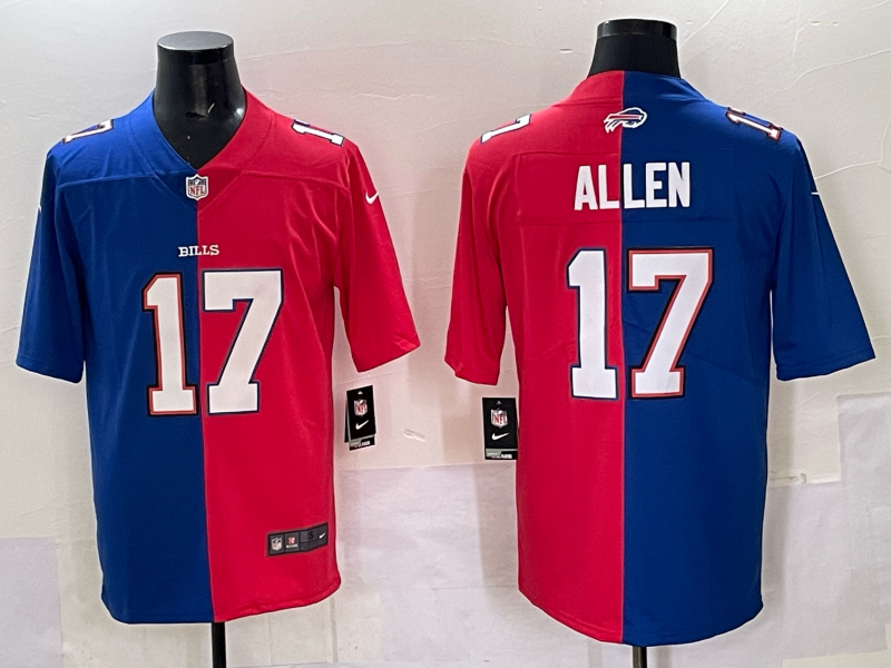 Men Buffalo Bills #17 Allen red blue Nike 2025 Limited NFL Jersey style 006->chicago bears->NFL Jersey